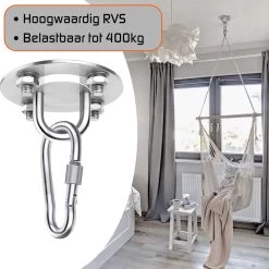 Plafondhaak – Voor Beton En Hout - Hangstoel – Hangmat – Bokszak – RVS – Binnen En Buiten – Ophangsysteem – Ophanghaak – 400KG 13 Plafondhaak – Voor Beton En Hout - Hangstoel – Hangmat – Bokszak – RVS – Binnen En Buiten – Ophangsysteem – Ophanghaak – 400KG -Philips Hue Winkel 1199x1200 1