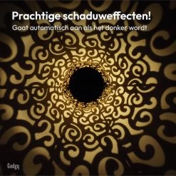 Gadgy Solar Oosterse Lantaarn - Tafellamp Set Van 2 – Solar Tuinverlichting Op Zonneenergie – Led Buitenverlichting Met Dag/Nacht Sensor - Hanglamp - Tuinlantaarn - 21.5 X Ø15CM - Brons - Metaal -Philips Hue Winkel 1199x1200 12