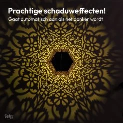 Gadgy Solar Lantaarn Hexagon - Tafellamp Set Van 2 - Tuinlantaarn In Koper Kleur - Solar Tuinverlichting Op Zonneenergie - Led Buitenverlichting Met Dag/nacht Sensor - Hanglamp - 20 X Ø 15 Cm - Metaal -Philips Hue Winkel 1199x1200 15