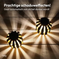 Gadgy Solar Lantaarn Gloeilamp Set Van 2 - Solar Tuinverlichting Op Zonneenergie – Led Buitenverlichting Met Dag/nacht Sensor - Tafellamp - Hanglamp - Tuinlantaarn - 20.5 X Ø 18 Cm - Zwart - Metaal -Philips Hue Winkel 1199x1200 18