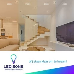 Ledisons LED Inbouwspots Zwart Met Driver - Dimbaar Kantelbaar IP54 3W 2700K Warm Wit Licht 240V 60 Stralingshoek >90 CRI Traploos Dimmen - Vivaro Zwart - Slechts 23MM Inbouwdiepte! 5 Jaar Garantie Energieverbruik: A++ -Philips Hue Winkel 1199x1200 6
