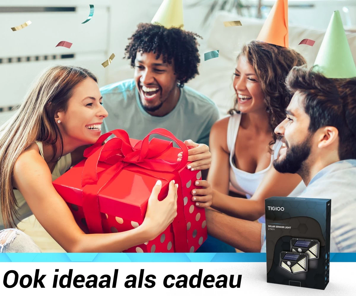 TIGIOO Solar LED Tuinverlichting Met Bewegingssensor - Wandlamp Buitenlamp - Tuinlamp Op Zonneenergie - (2Pack) 11 TIGIOO Solar LED Tuinverlichting Met Bewegingssensor - Wandlamp Buitenlamp - Tuinlamp Op Zonneenergie - (2Pack) - Afbeelding 9