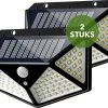JC's - Solar Buitenlamp Bewegingssensor - 2 STUKS - 100 LED - Solar Wandlamp - Buiten & Tuin Sensor - Buitenverlichting Op Zonne-energie -Philips Hue Winkel 1200x1001 2