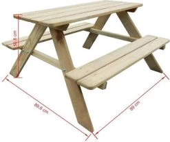 MaxxGarden Kinder Picknicktafel - 90x79x50cm - Hout 18 MaxxGarden Kinder Picknicktafel - 90x79x50cm - Hout -Philips Hue Winkel 1200x1004 2