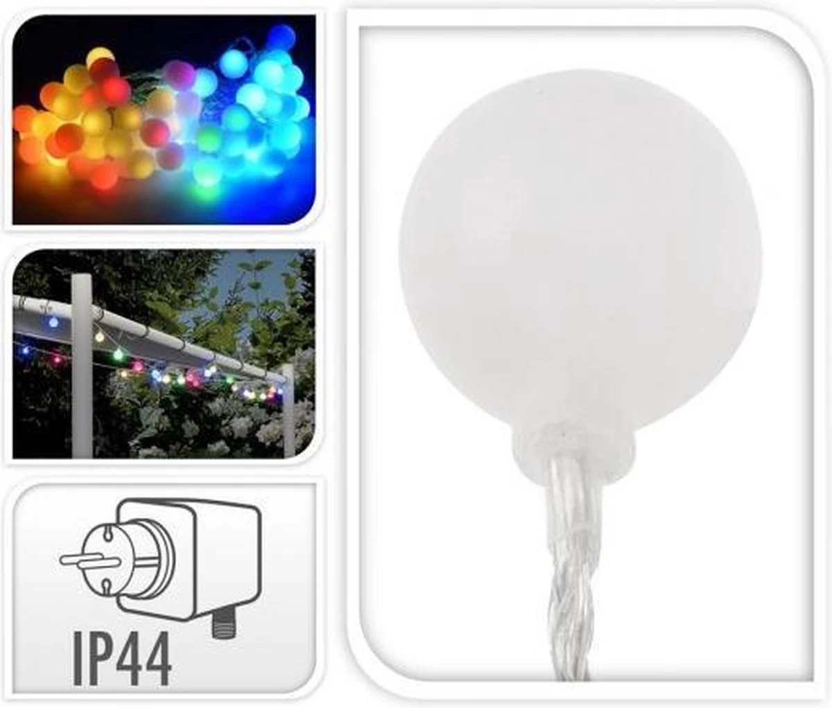 LED Multicolour Feestverlichting Prikkabel - 80 Lampen - 16 Meter - IP44 8 LED Multicolour Feestverlichting Prikkabel - 80 Lampen - 16 Meter - IP44 - Afbeelding 6