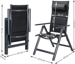 Casaria Tuinstoel Aluminium - 2 Stuks Inklapbaar - Antraciet 33 Casaria Tuinstoel Aluminium - 2 Stuks Inklapbaar - Antraciet -Philips Hue Winkel 1200x1026 2