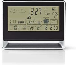 Nedis Weerstation - Binnen & Buiten - Inclusief Draadloze Weersensor - Weersvoorspelling - Barometer - Tijdweergave - Verlicht LCD-Scherm - Wekkerfunctie -Philips Hue Winkel 1200x1026 6