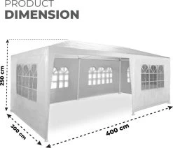 MaxxGarden Partytent - Paviljoen - 300 X 600 X 250 Cm - Met Zijwanden - Waterdicht Pro - 32mm Buizen – Wit 14 MaxxGarden Partytent - Paviljoen - 300 X 600 X 250 Cm - Met Zijwanden - Waterdicht Pro - 32mm Buizen – Wit -Philips Hue Winkel 1200x1030 1