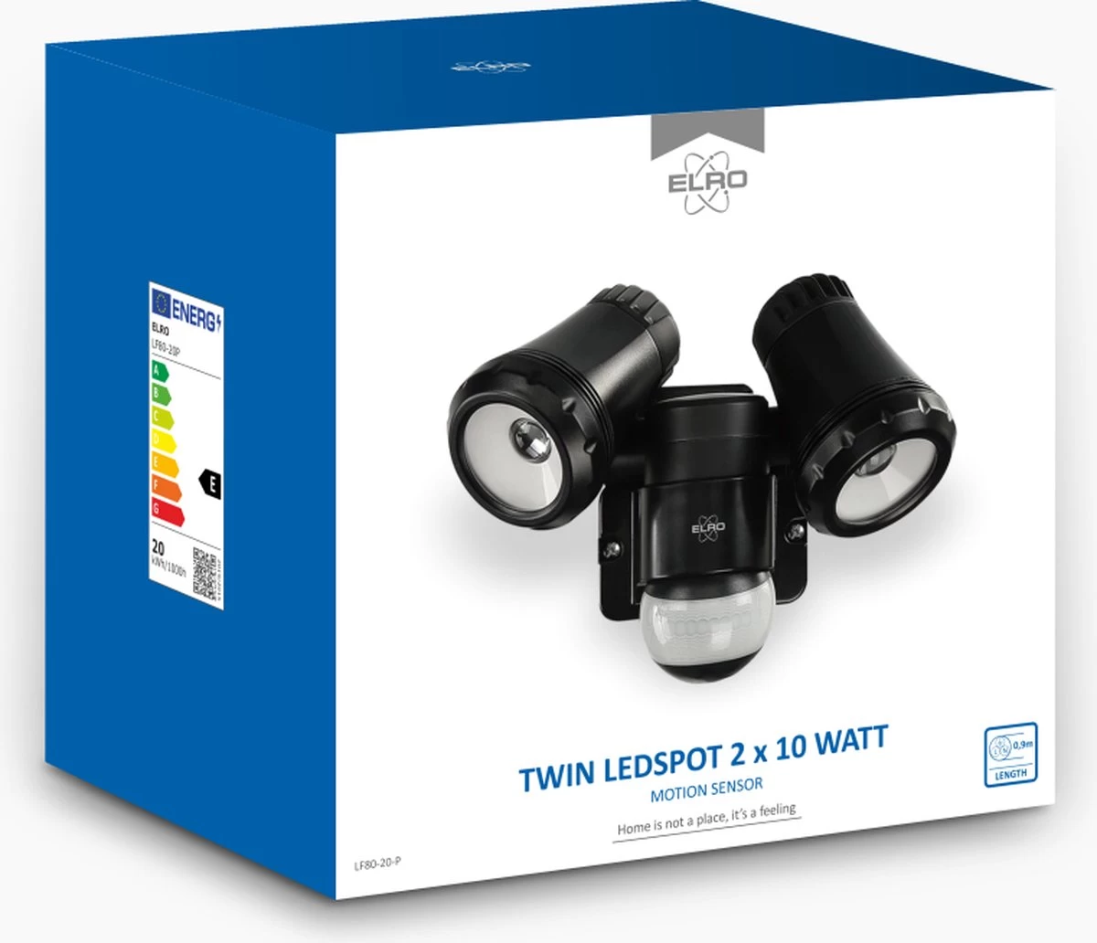 ELRO LF80 2-Kops LED Buitenlamp Met Bewegingsmelder - 2x10W – 1400lm – IP54 Waterdicht - Zwart 13 ELRO LF80 2-Kops LED Buitenlamp Met Bewegingsmelder - 2x10W – 1400lm – IP54 Waterdicht - Zwart - Afbeelding 11