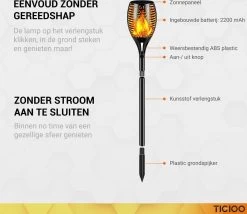 TIGIOO Solar Tuinverlichting - XL Tuinlamp Lantaarn Buitenverlichting Op Zonne Energie - Tuinlamp 2 PACK -Philips Hue Winkel 1200x1042 5