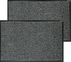 In Round Deurmat Voor Binnen En Buiten 2-pack– 60x80cm – Antraciet