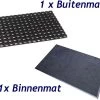 Deurmat Binnen En Buiten - 2 Stuks - Droogloopmat - Schoonloopmat - Binnenmat - Buitenmat - Ringmat
