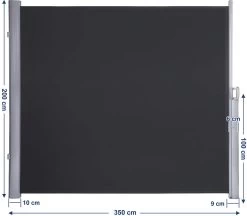 Songmics Zijluifel, 200 X 350 Cm (H X L), Privacyscreen, Zonwering, Voor Balkon En Terras, Zijrolgordijn GSA205G -Philips Hue Winkel 1200x1048 3