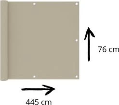 Orange85 Balkonscherm - Balkondoek - Zonnescherm - Winddicht - 445x76 Cm - Zandkleur - Creme - Polyester -Philips Hue Winkel 1200x1054 3