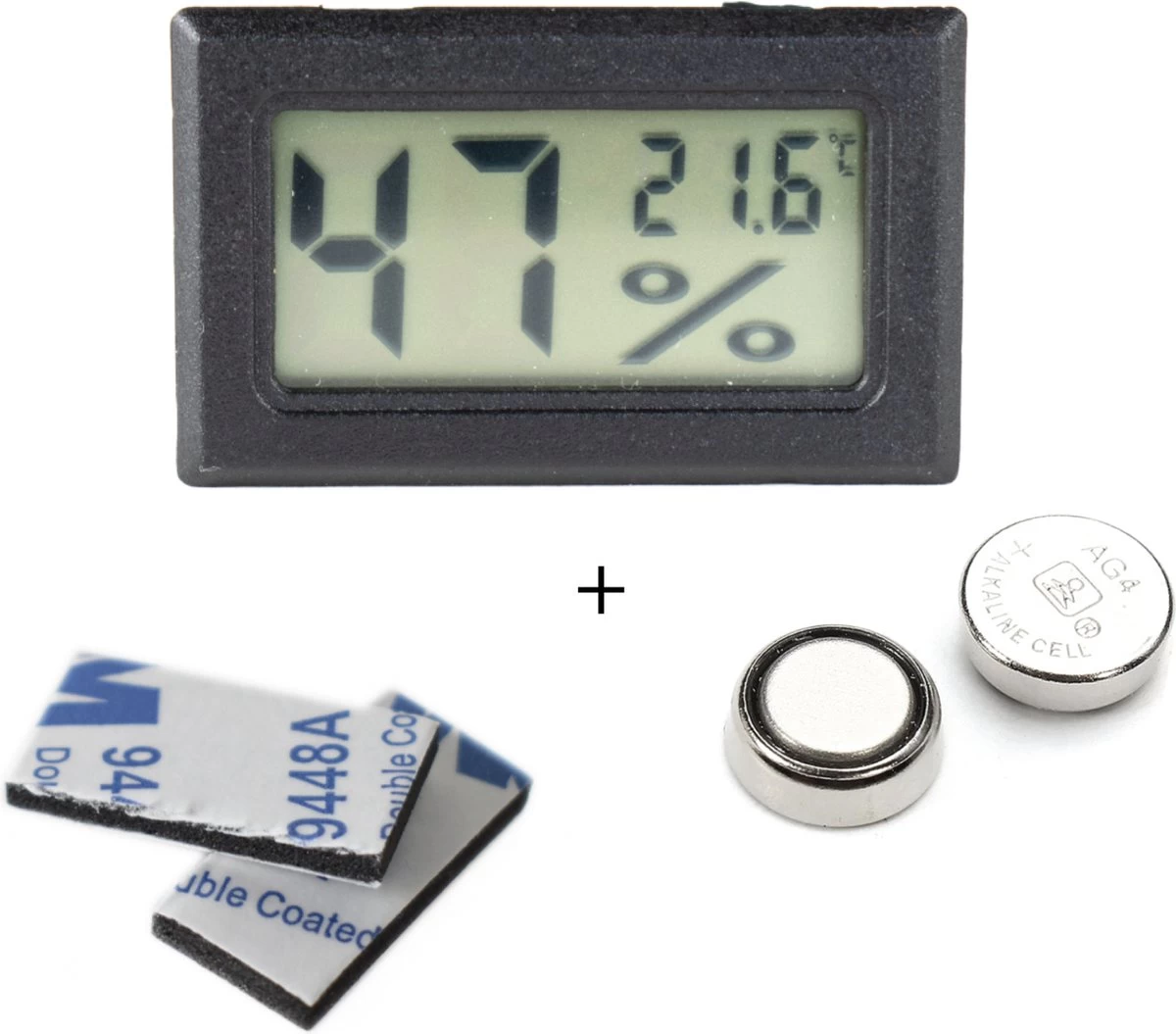 Tool Meister TM1 – Hygrometer & Thermometer - Binnen/Buiten/Koelkast – Digitaal - Zwart - Incl Batterijen 3 Tool Meister TM1 – Hygrometer & Thermometer - Binnen/Buiten/Koelkast – Digitaal - Zwart - Incl Batterijen