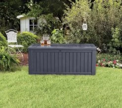 Keter Rockwood Opbergbox - 570L - 155x72,4x64,4cm - Grafiet -Philips Hue Winkel 1200x1061