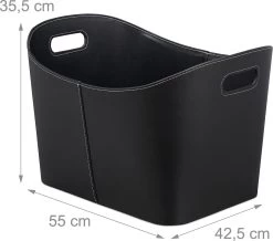 Relaxdays Houtmand Kunstleer - Haardhout Mand Zwart - Opbergmand - Haardmand - XL 12 Relaxdays Houtmand Kunstleer - Haardhout Mand Zwart - Opbergmand - Haardmand - XL -Philips Hue Winkel 1200x1061 7