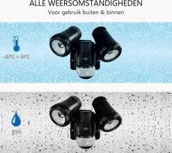 ELRO LF80 2-Kops LED Buitenlamp Met Bewegingsmelder - 2x10W – 1400lm – IP54 Waterdicht - Zwart 19 ELRO LF80 2-Kops LED Buitenlamp Met Bewegingsmelder - 2x10W – 1400lm – IP54 Waterdicht - Zwart -Philips Hue Winkel 1200x1064 4