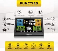 MostEssential Professionele Weerstation - Hygrometer Binnen – Weerstation Binnen En Buiten – Luchtvochtigheidsmeter - Temperatuurmeter Binnen & Buiten - Draadloos - 100M Bereik - PRO VERSIE -Philips Hue Winkel 1200x1064 6