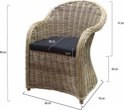 Roma Dining Tuinstoel Naturel Rotan - Suntech Kussen 8 Roma Dining Tuinstoel Naturel Rotan - Suntech Kussen -Philips Hue Winkel 1200x1065 1