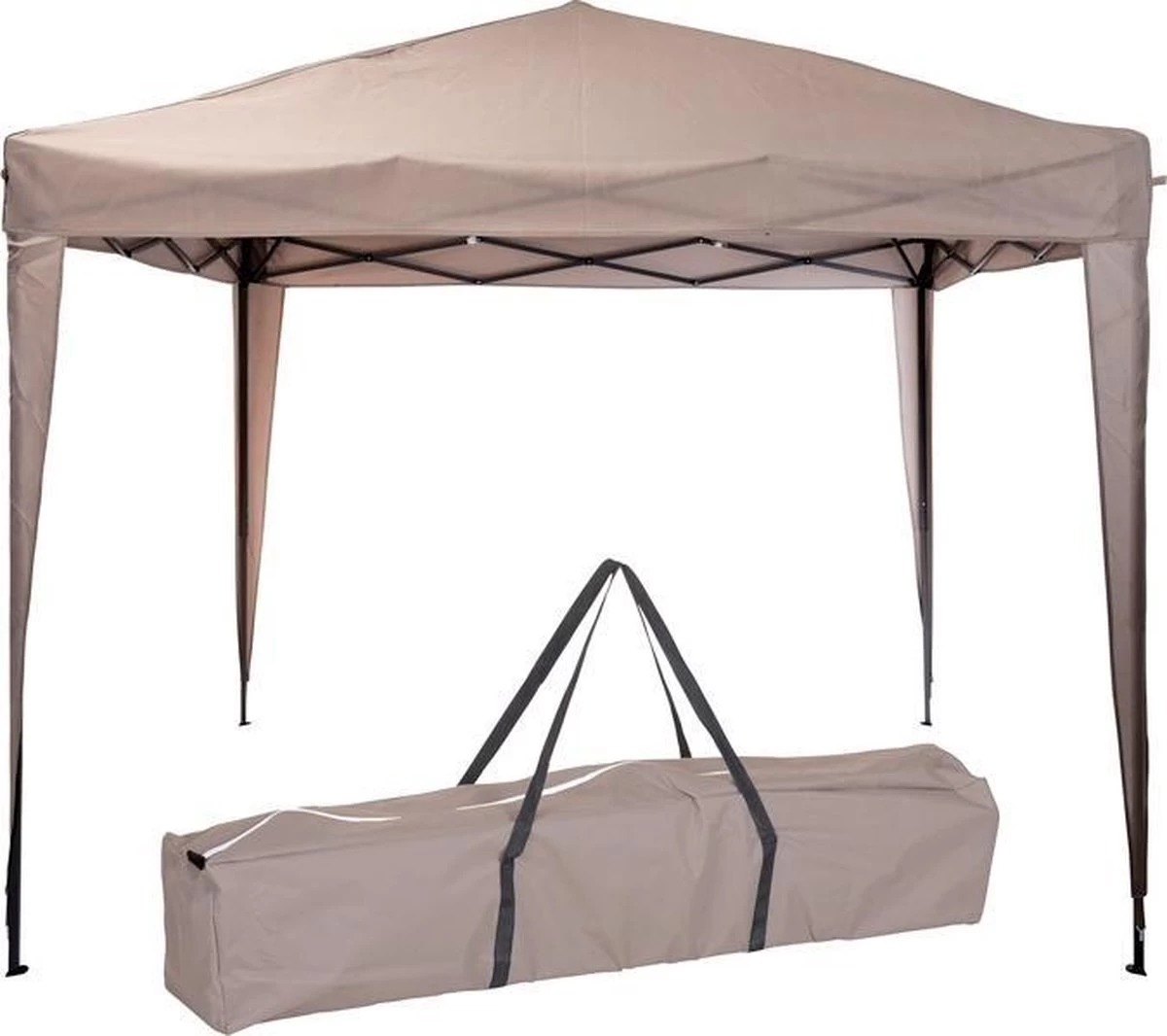Ambiance Easy-up Partytent - 3x3m - Opvouwbaar - Taupe 3 Ambiance Easy-up Partytent - 3x3m - Opvouwbaar - Taupe