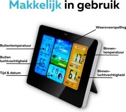 Merkloos Acestore Weerstation - Acestore Digitaal Weerbericht - Draadloos - Voor Binnen En Buiten - Inclusief Sensor - Zwart -Philips Hue Winkel 1200x1067 7