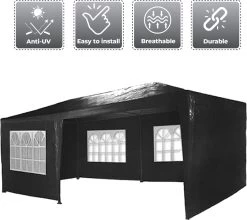 MaxxGarden Partytent - Paviljoen - 3x6m - Incl. Zijwanden - Waterdicht - Zwart 12 MaxxGarden Partytent - Paviljoen - 3x6m - Incl. Zijwanden - Waterdicht - Zwart -Philips Hue Winkel 1200x1068