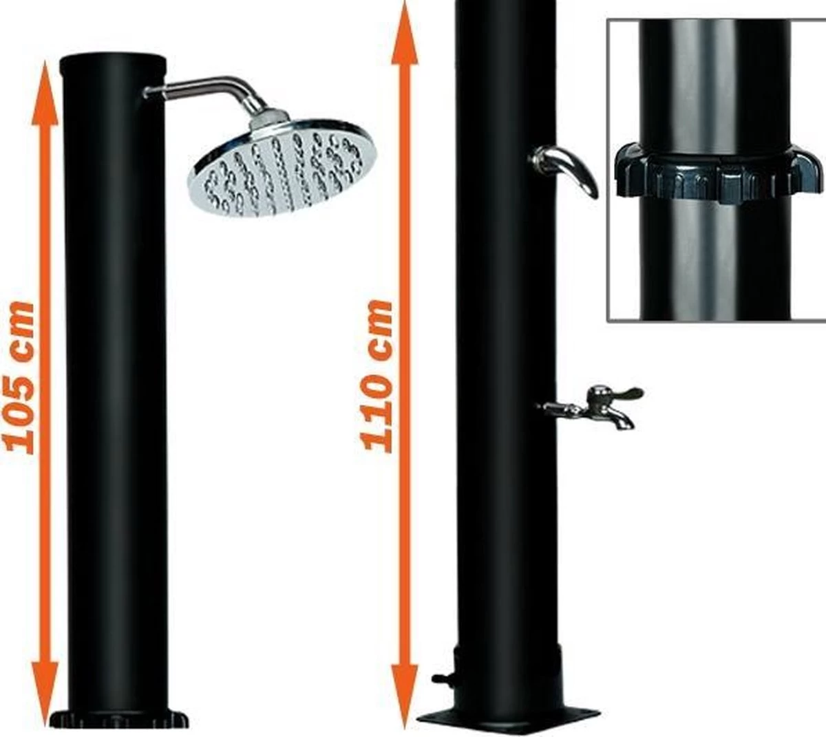 Merkloos Monzana Buitendouche/ Tuindouche - Warm Water Uit Zonne-energie 215cm 15 Merkloos Monzana Buitendouche/ Tuindouche - Warm Water Uit Zonne-energie 215cm - Afbeelding 14