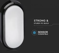 V-Tac Zwarte Ovale LED Plafondlamp Klein -Philips Hue Winkel 1200x1074 2