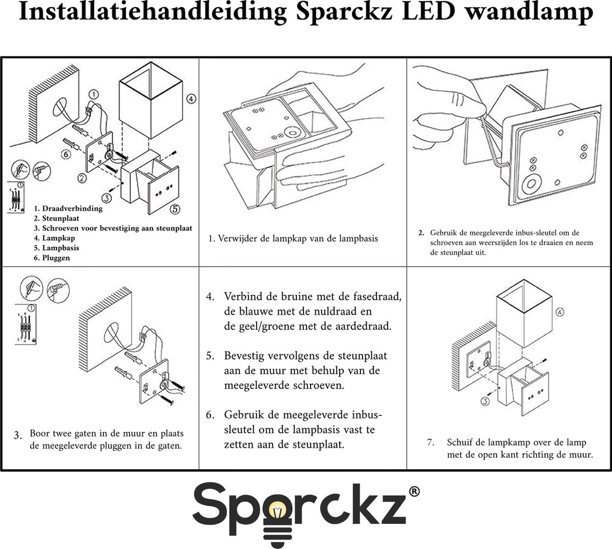 Sparckz Kubus Wandlamp - Led Voor Binnen & Buiten - Industrieel - Zwart 12 Sparckz Kubus Wandlamp - Led Voor Binnen & Buiten - Industrieel - Zwart - Afbeelding 10