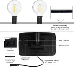 Homèlle Solar Lichtsnoer - 25 LED - 7.5 Meter - Warm-wit - Tuinverlichting Op Zonne-energie - Kerstverlichting - Buitenverlichting - Lichtslinger - Lampjes Slinger - Transperant 13 Homèlle Solar Lichtsnoer - 25 LED - 7.5 Meter - Warm-wit - Tuinverlichting Op Zonne-energie - Kerstverlichting - Buitenverlichting - Lichtslinger - Lampjes Slinger - Transperant -Philips Hue Winkel 1200x1085 4
