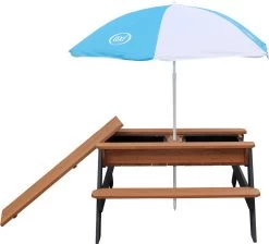 AXI Nick Zand & Water Picknicktafel In Antraciet/Bruin - Parasol Blauw/Wit - Picknick Tafel Voor Kinderen Van Hout -Philips Hue Winkel 1200x1089 4