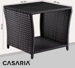 Casaria Polyrattan Bijzettafel - WPC Tafelblad 45x45x40cm – Zwart 18 Casaria Polyrattan Bijzettafel - WPC Tafelblad 45x45x40cm – Zwart -Philips Hue Winkel 1200x1090