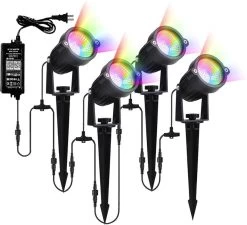 Merkloos Buitenverlichting - Bluetooth Led Tuinspot - LED Tuinspots - Tuinlampen - Te Besturen Met Mobiele App - RGB Multicolour - Waterdicht IP66 - 4 Stuks -Philips Hue Winkel 1200x1091 1