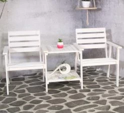 Tuinbank - Romeo Tete A Tete - Wit - 170cm -Philips Hue Winkel 1200x1092