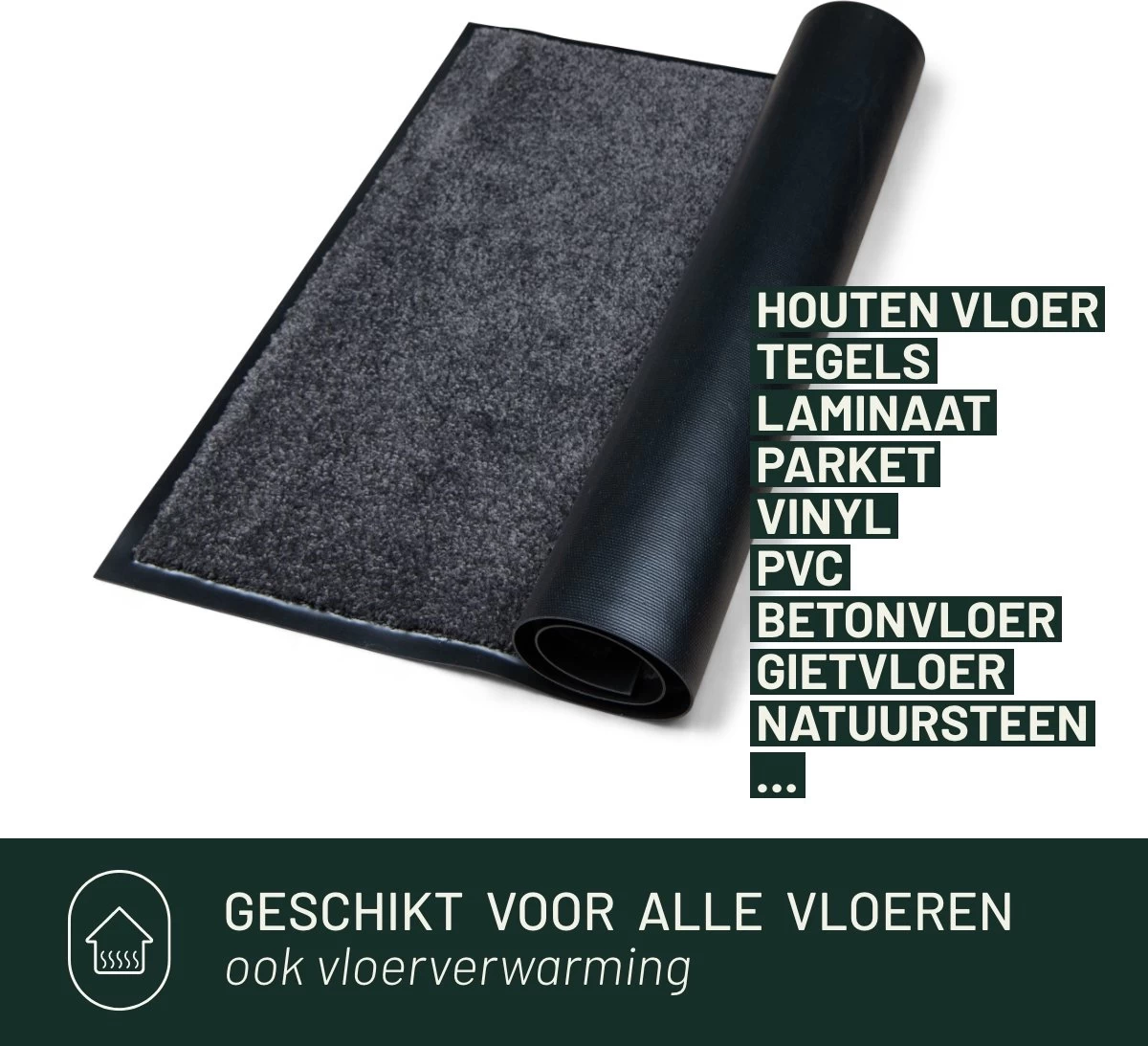 Deurmatten Set 2 Stuks Studio M - CLASSIC PRO - Deurmat Binnen 60x80 Cm - DONKERGRIJS/ANTRACIET - Schoonloopmat - Antislip Deurmat - Droogloopmat Binnen 5 Deurmatten Set 2 Stuks Studio M - CLASSIC PRO - Deurmat Binnen 60x80 Cm - DONKERGRIJS/ANTRACIET - Schoonloopmat - Antislip Deurmat - Droogloopmat Binnen - Afbeelding 3