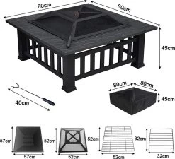 RJRQuality Vuurschaal 80 Cm BBQ Terrashaard Barbecue Vuurkorf Tuinhaard Met Vonkenscherm En Hoes 23 RJRQuality Vuurschaal 80 Cm BBQ Terrashaard Barbecue Vuurkorf Tuinhaard Met Vonkenscherm En Hoes -Philips Hue Winkel 1200x1093 14