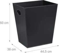 Relaxdays Houtmand Kunstleer - Zwart - Houtopslag - Brandhout Mand - Openhaard Accessoire -Philips Hue Winkel 1200x1095 7