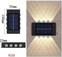 Metahub Wandlamp Buiten 2 STUKS - Tuinverlichting Op Zonne-Energie - Solar - Tweezijdig Oplichtend - Zwart - DUO Pack 18 Metahub Wandlamp Buiten 2 STUKS - Tuinverlichting Op Zonne-Energie - Solar - Tweezijdig Oplichtend - Zwart - DUO Pack -Philips Hue Winkel 1200x1100 2