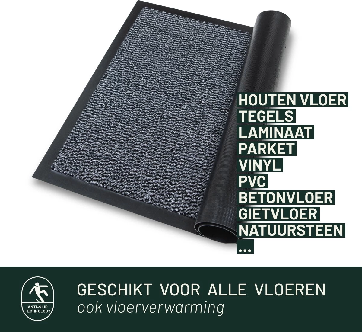 Deurmat Binnen Studio M - CLASSIC - Droogloopmat Binnen 60x80 Cm - GRIJS - Schoonloopmat - Antislip Deurmat - Inloopmat - Deurmat Voor Binnen Of Buiten - Verschillende Afmetingen En Kleuren 4 Deurmat Binnen Studio M - CLASSIC - Droogloopmat Binnen 60x80 Cm - GRIJS - Schoonloopmat - Antislip Deurmat - Inloopmat - Deurmat Voor Binnen Of Buiten - Verschillende Afmetingen En Kleuren - Afbeelding 2