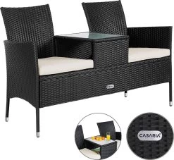 Casaria Polyrattan Tuinbank - Incl. Kussen - 143x55x88 Cm Zwart 18 Casaria Polyrattan Tuinbank - Incl. Kussen - 143x55x88 Cm Zwart -Philips Hue Winkel 1200x1101 1