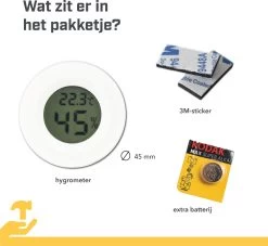 Tool Meister TM2 - Thermometer & Hygrometer - Luchtvochtigheidsmeter Voor Binnen/Koelkast - Wit - Incl Batterijen -Philips Hue Winkel 1200x1101 6