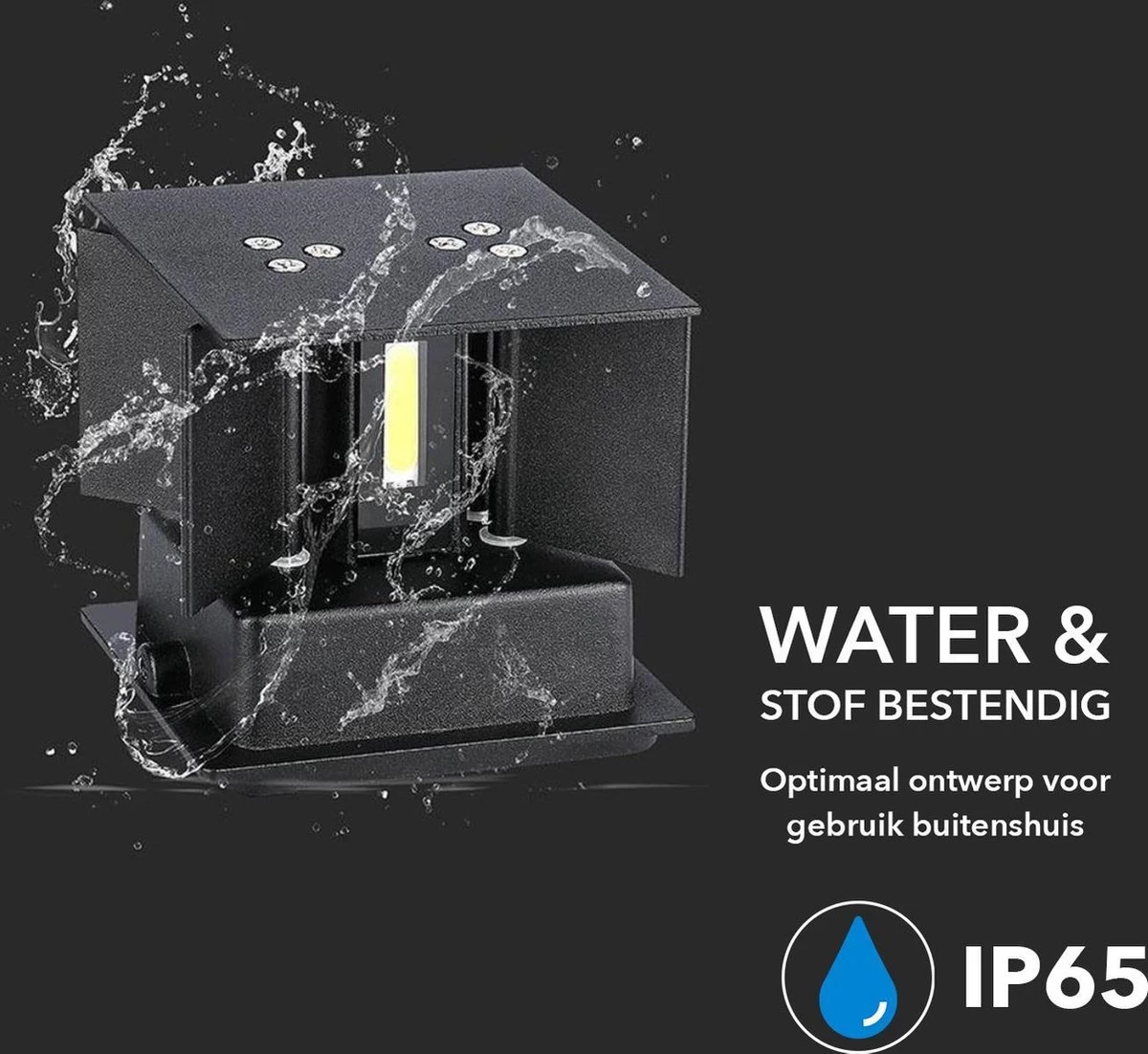 Sparckz Kubus Wandlamp - Led Voor Binnen & Buiten - Industrieel - Zwart 6 Sparckz Kubus Wandlamp - Led Voor Binnen & Buiten - Industrieel - Zwart - Afbeelding 4