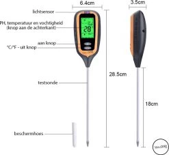 Van CODI® - PH Meter 4 In 1 - Grondmeter - Temperatuurmeter - Lichtmeter - Vochtmeter - Zuurtegraad - Planten - Tuin - Digitaal - Buitenthermometer - PH Meter -Philips Hue Winkel 1200x1104 8
