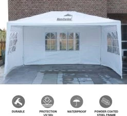 MaxxGarden Partytent - Paviljoen - 3x4m - Incl. Zijwanden - Waterdicht - Wit -Philips Hue Winkel 1200x1105