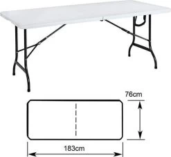 MaxxGarden Klaptafel - Inklapbare Tafel - Opvouwbare Tuintafel - Weerbestendig - Inclusief Handvat - 180x70x74 -Philips Hue Winkel 1200x1105 3