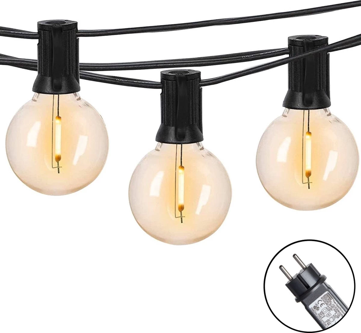 A Sunny Day Lichtsnoer Buiten Inclusief 25 LED Lampen Voor Buiten 7,5 Meter - Lichtsnoer Voor Buiten - 25 LED Lampen - Lichtslinger - Prikkabel - Lichtsnoer Binnen - Prikkabel Binnen - Lichtsnoer Tuin 3 A Sunny Day Lichtsnoer Buiten Inclusief 25 LED Lampen Voor Buiten 7,5 Meter - Lichtsnoer Voor Buiten - 25 LED Lampen - Lichtslinger - Prikkabel - Lichtsnoer Binnen - Prikkabel Binnen - Lichtsnoer Tuin