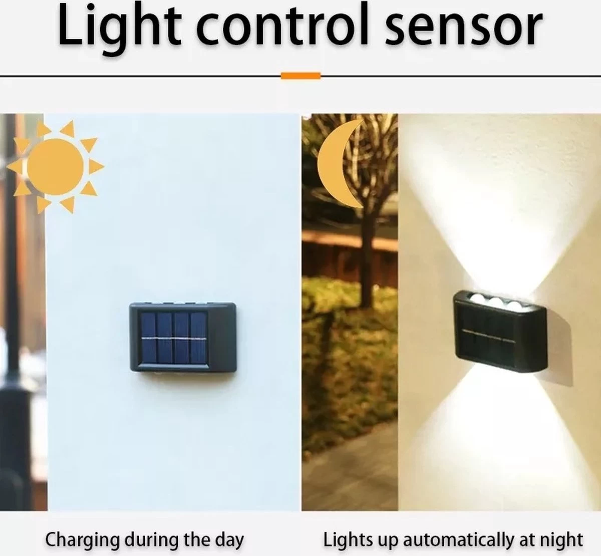 Metahub Wandlamp Buiten 2 STUKS - Tuinverlichting Op Zonne-Energie - Solar - Tweezijdig Oplichtend - Zwart - DUO Pack 8 Metahub Wandlamp Buiten 2 STUKS - Tuinverlichting Op Zonne-Energie - Solar - Tweezijdig Oplichtend - Zwart - DUO Pack - Afbeelding 6