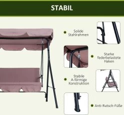 Outsunny Hollywoodschommel 3-zits Tuinschommel Schommelbank Met Dak 3 Kleuren 84A-054 18 Outsunny Hollywoodschommel 3-zits Tuinschommel Schommelbank Met Dak 3 Kleuren 84A-054 -Philips Hue Winkel 1200x1113