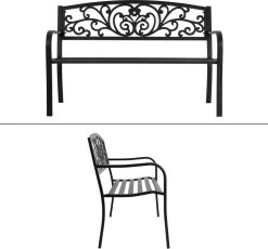 Pro Garden Tuinbank -127 X 60 - Metaal -Philips Hue Winkel 1200x1117